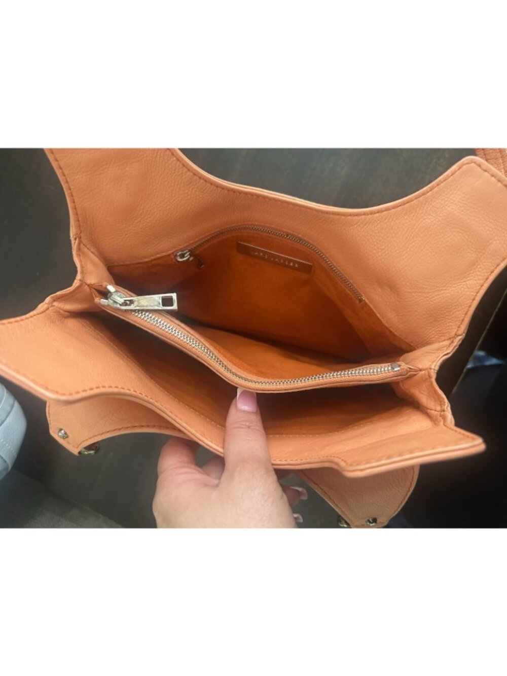 Marc Jacobs Y2K Coral Pink Leather Shoulder Bag Purse Pockets - Picture 5 of 7